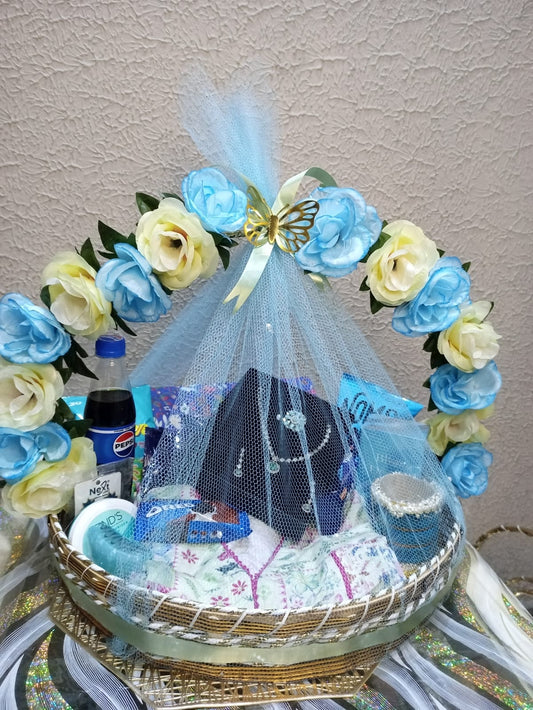 Blue Theme Elegant Basket For Girls