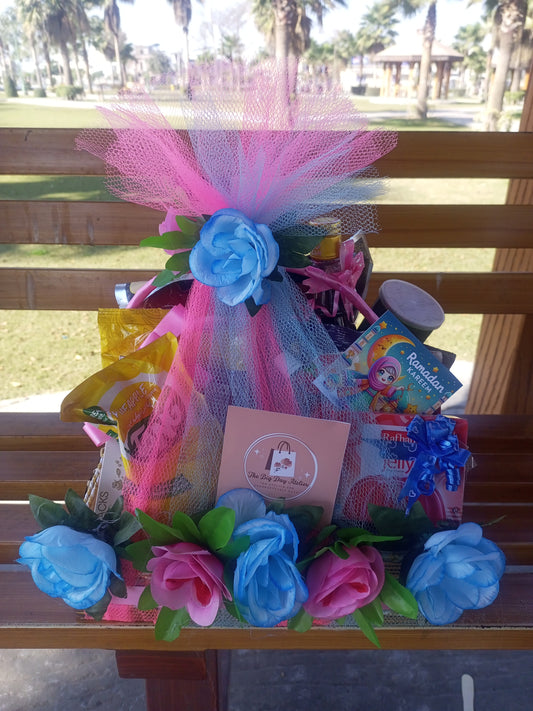 Pink & Blue Theme Special Ramadan Basket