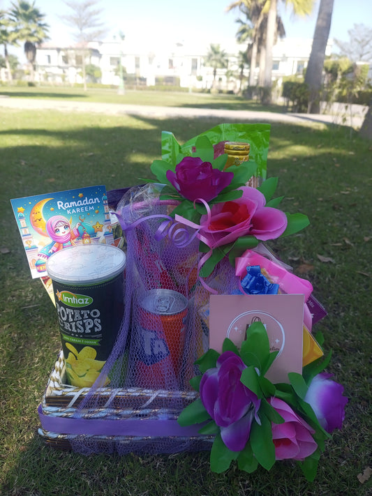 Purple & Pink Theme Special Ramadan Basket